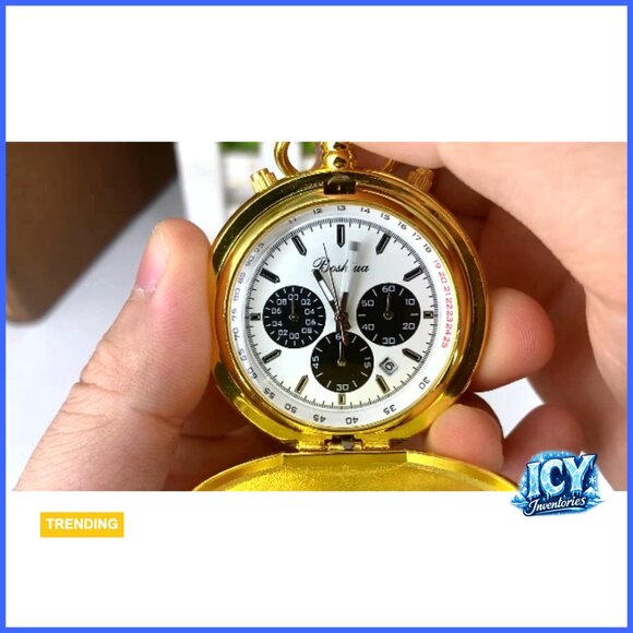 Multifunctional Quartz Pocket Watch with Chain and Bracelet